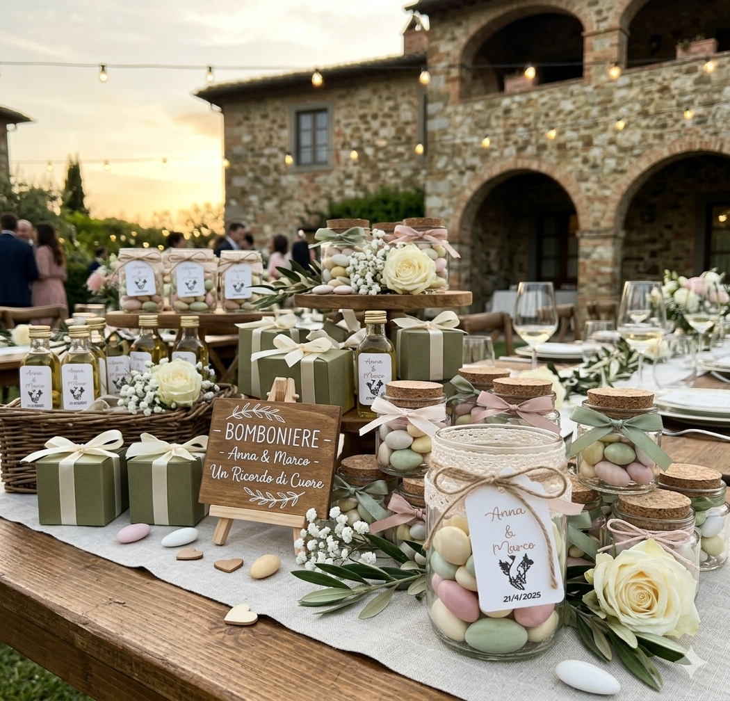 10 Cartellini Matrimonio per bomboniere
