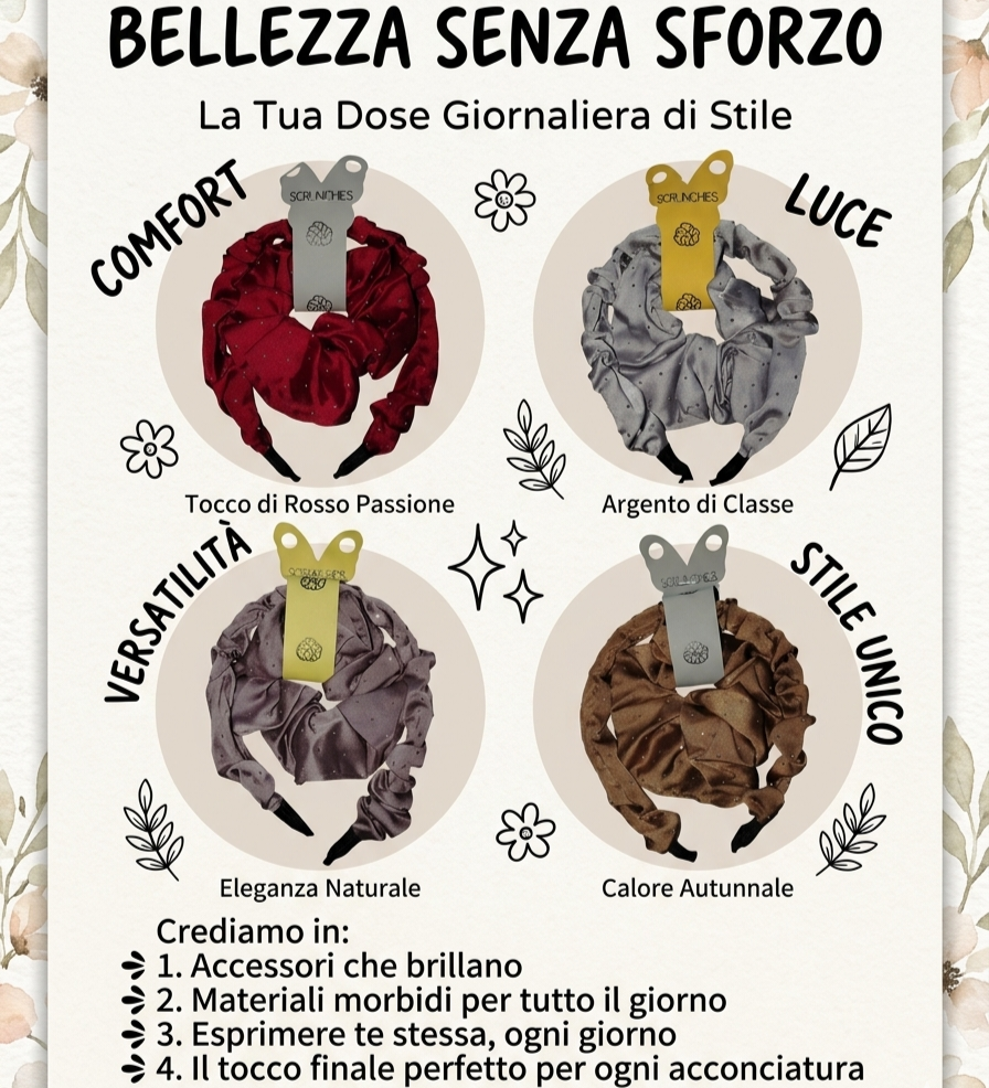 Set Cerchietto & Scrunchies "Bellezza Senza Sforzo