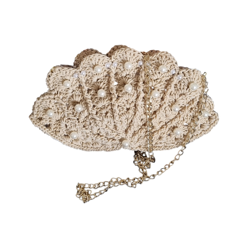 Borsa uncinetto pochette  conchiglia