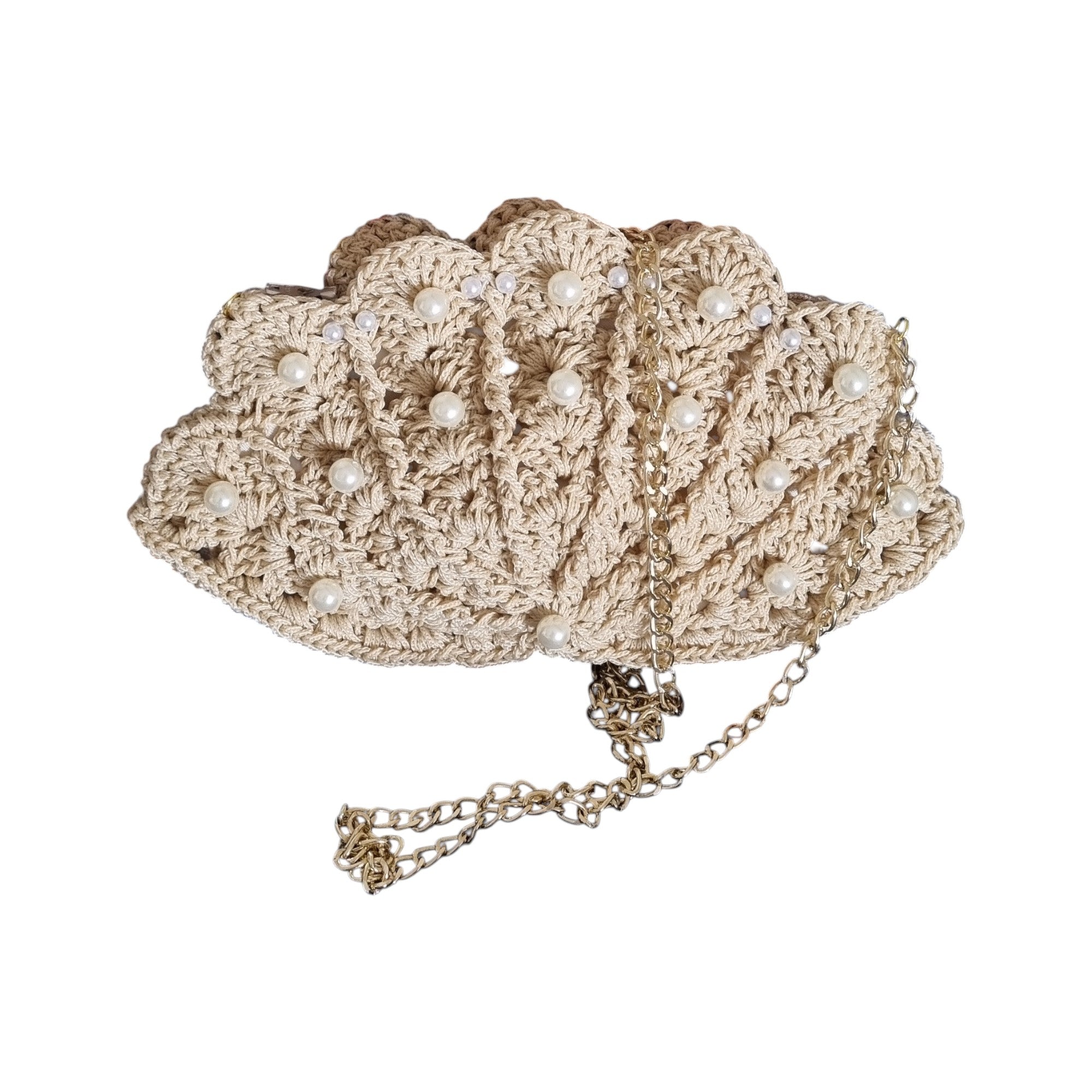 Borsa uncinetto pochette  conchiglia