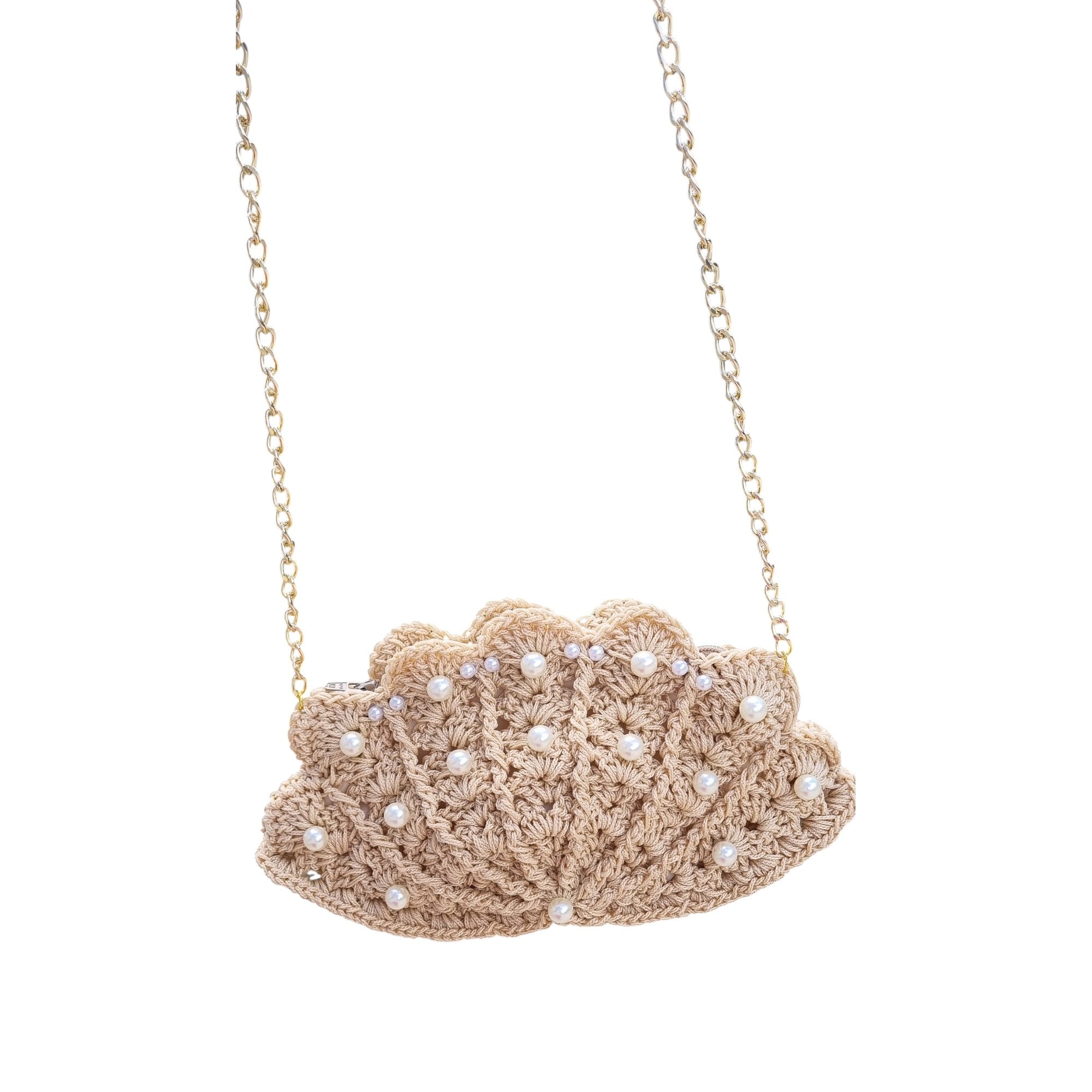 Borsa uncinetto pochette  conchiglia