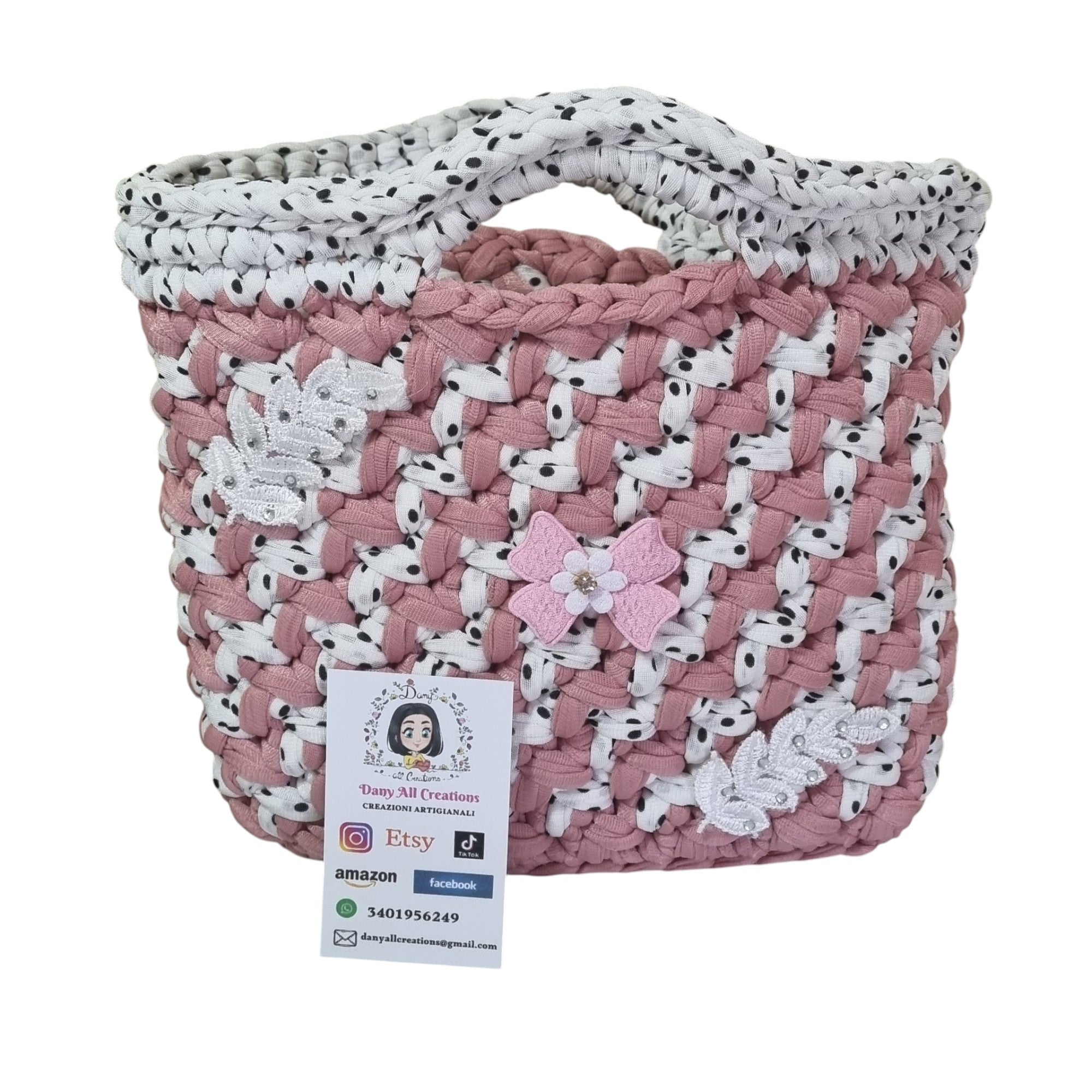 Borsetta uncinetto con manici