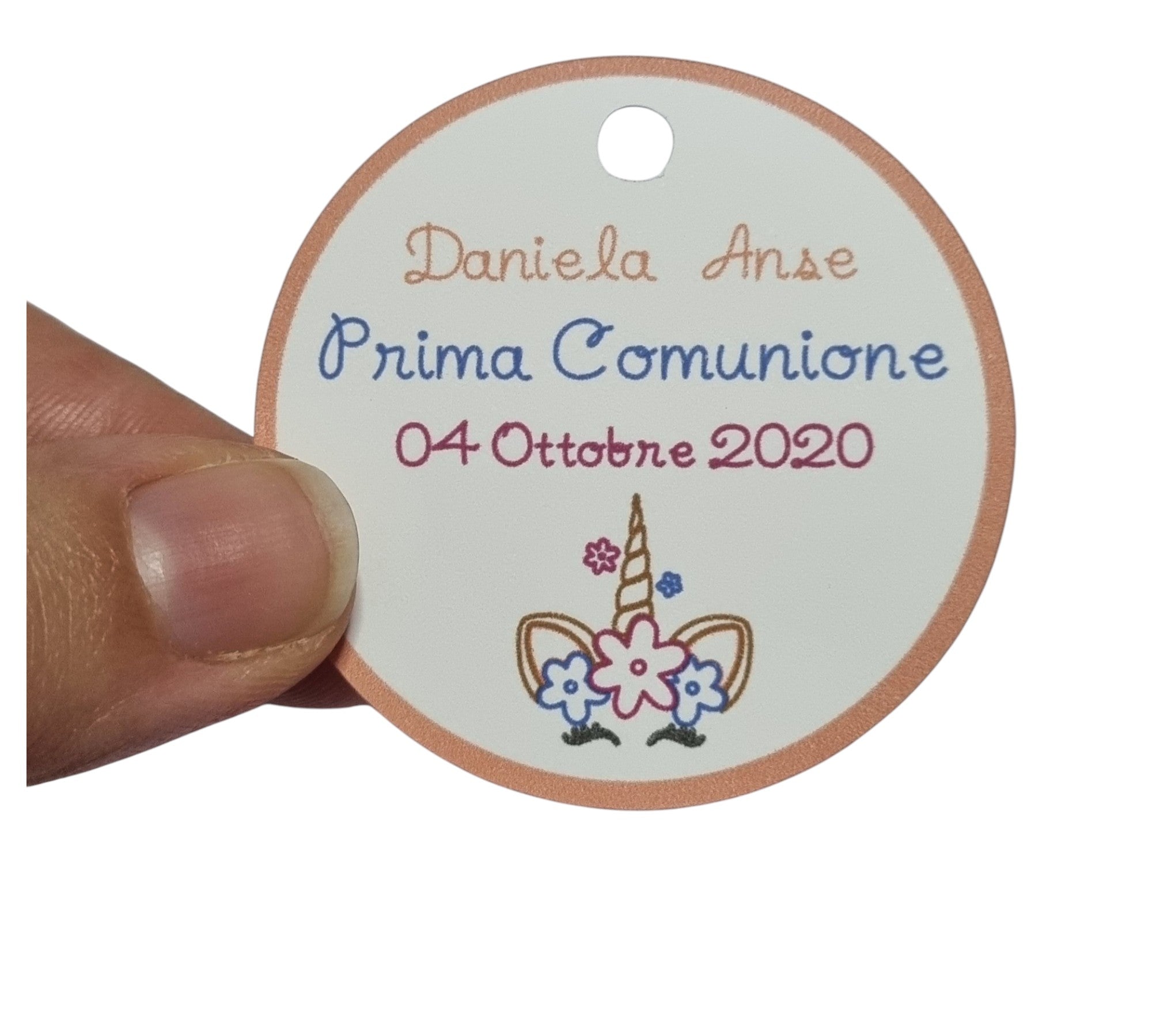 10 Cartellini per bomboniera Prima Comunione