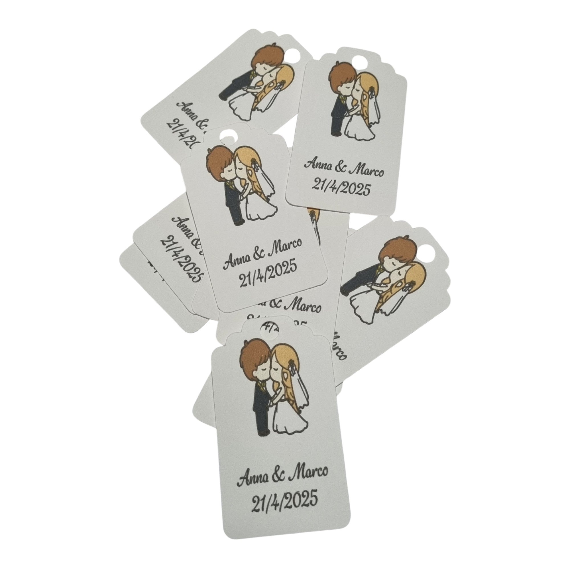 10 Cartellini Matrimonio per bomboniere