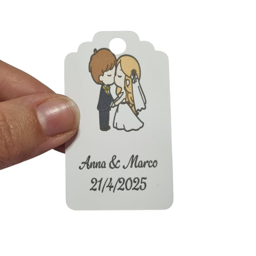 10 Cartellini Matrimonio per bomboniere