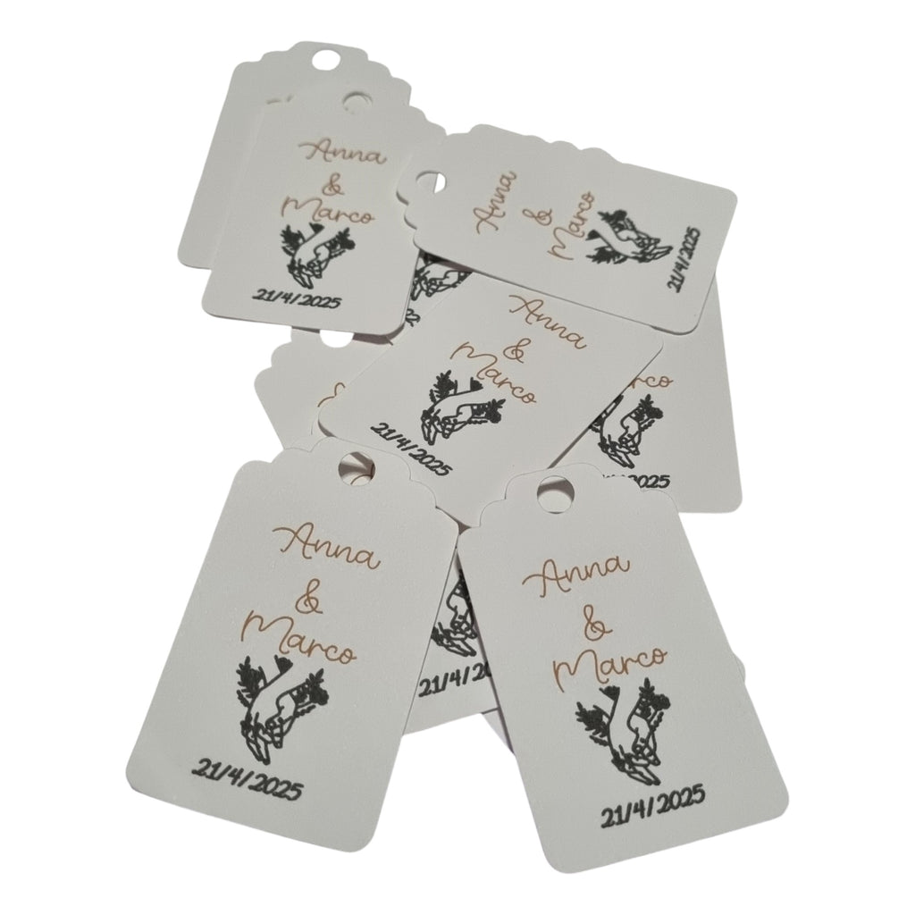 10 Cartellini Matrimonio per bomboniere