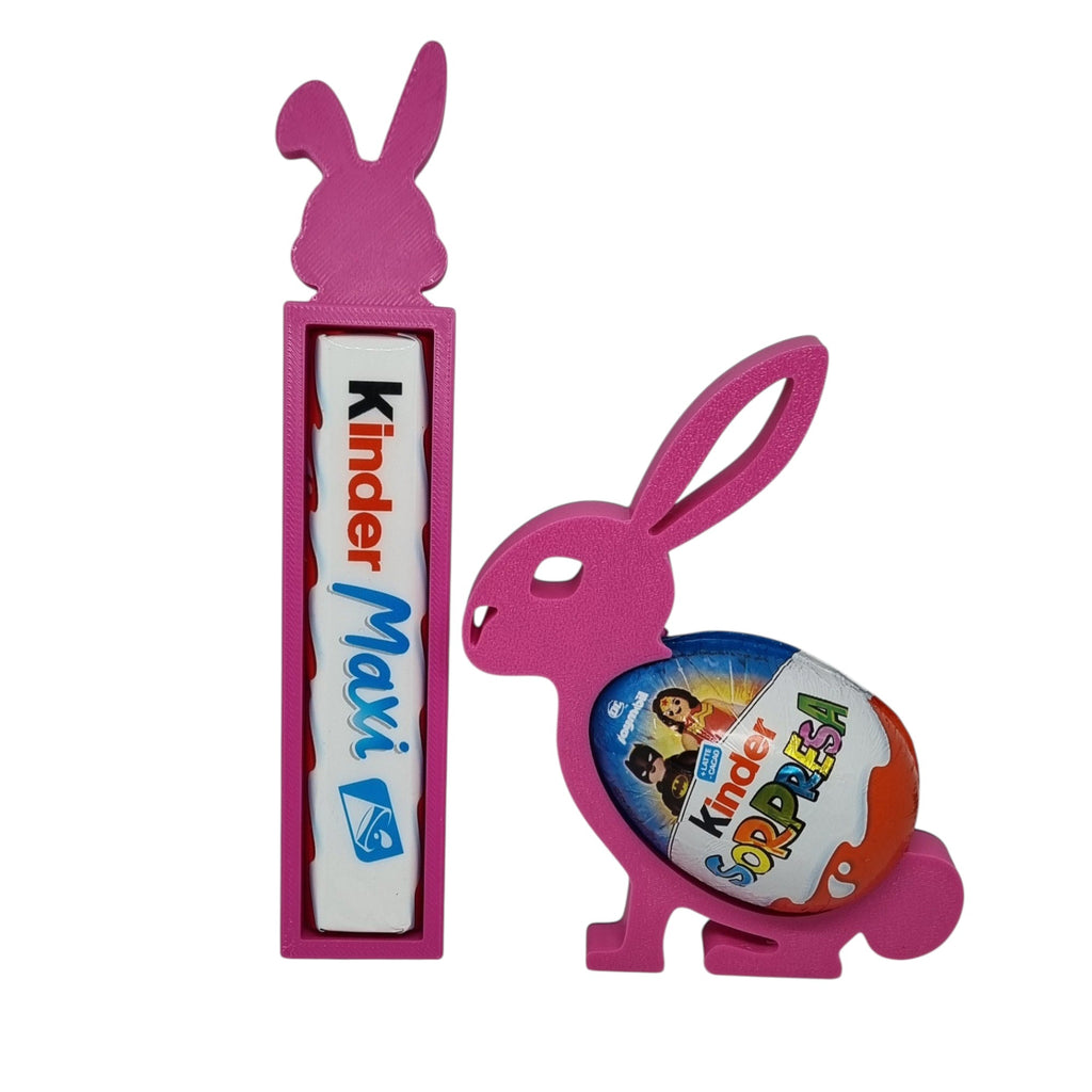 Set Coniglietto porta uovo + coniglietto porta barretta Kinder