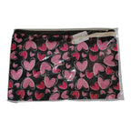 Pochette Piatta Fantasia Cuori con Pompon e Laccetto