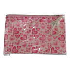 Pochette Piatta Fantasia Cuori con Pompon e Laccetto