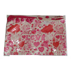 Pochette Piatta Fantasia Cuori con Pompon e Laccetto