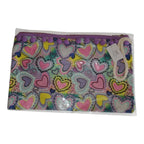 Pochette Piatta Fantasia Cuori con Pompon e Laccetto