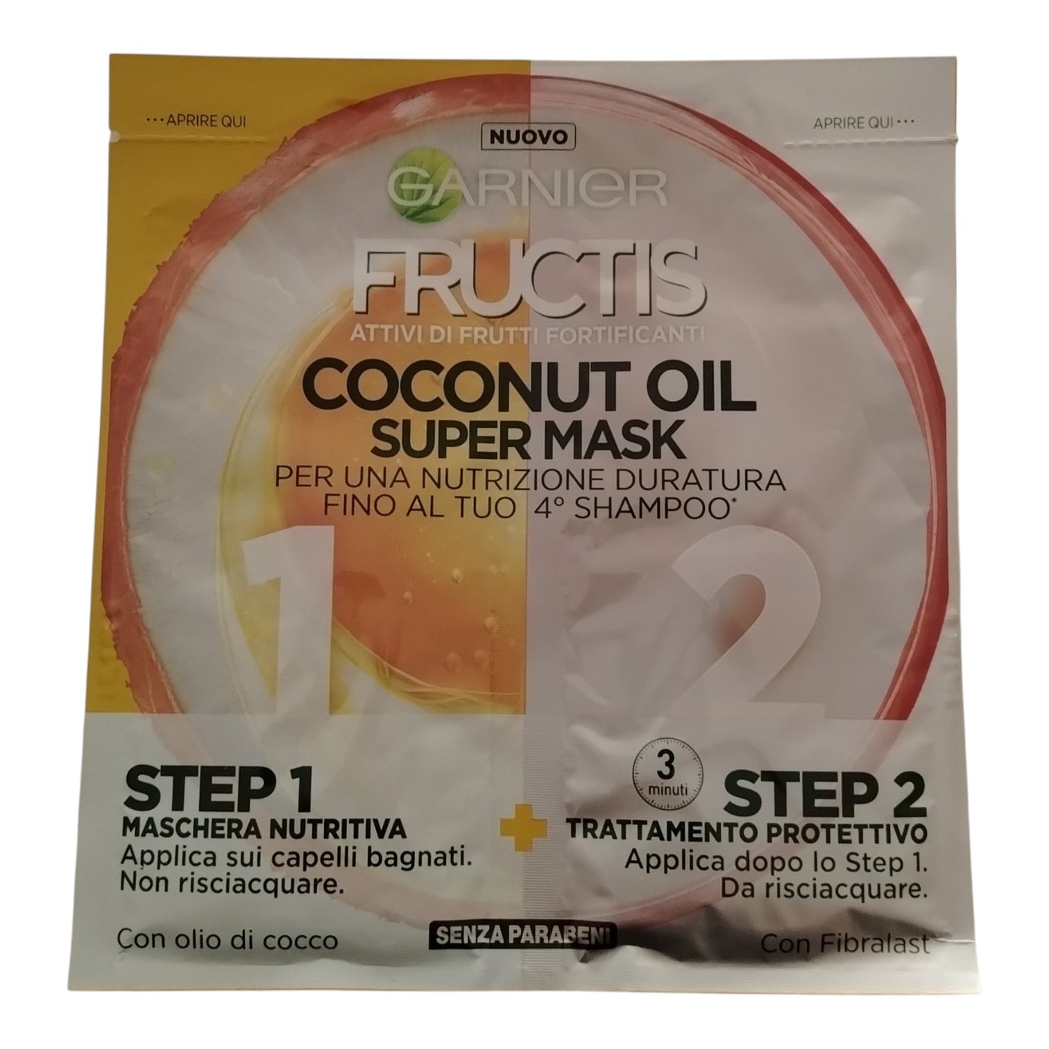 Garnier Fructis Coconut Oil Super Mask – Trattamento in 2 Step