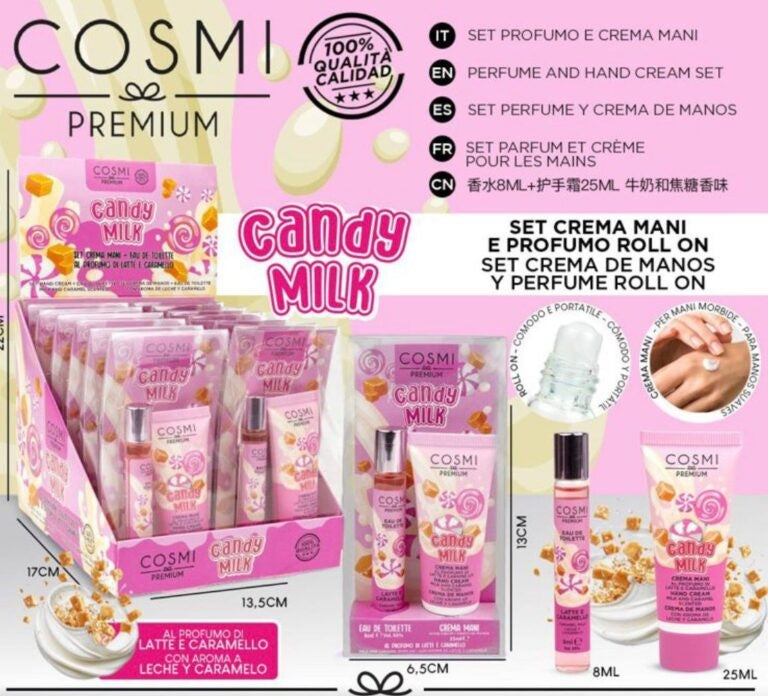 Cosmi Milano - Set Crema Mani + Profumo Latte e Caramello