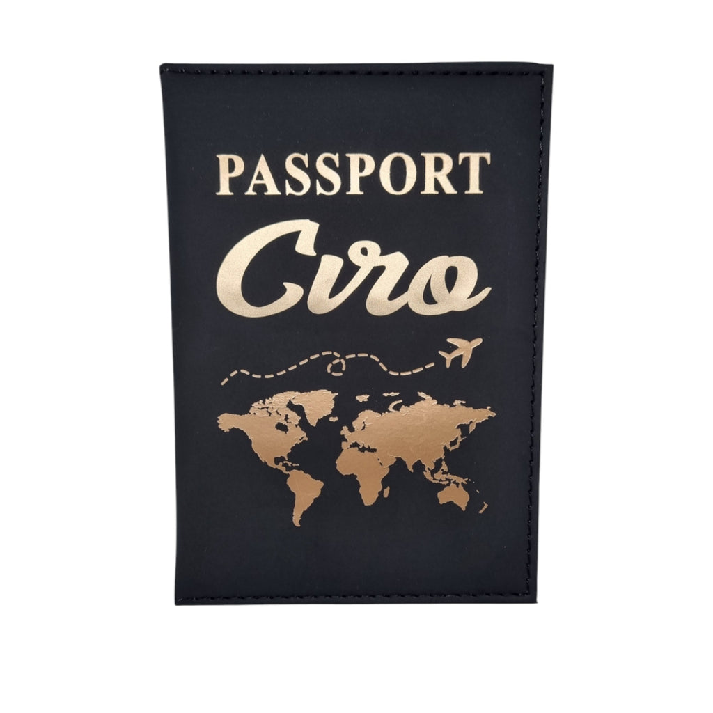 Kit porta passaporto e porta etichetta bagaglio personalizzato