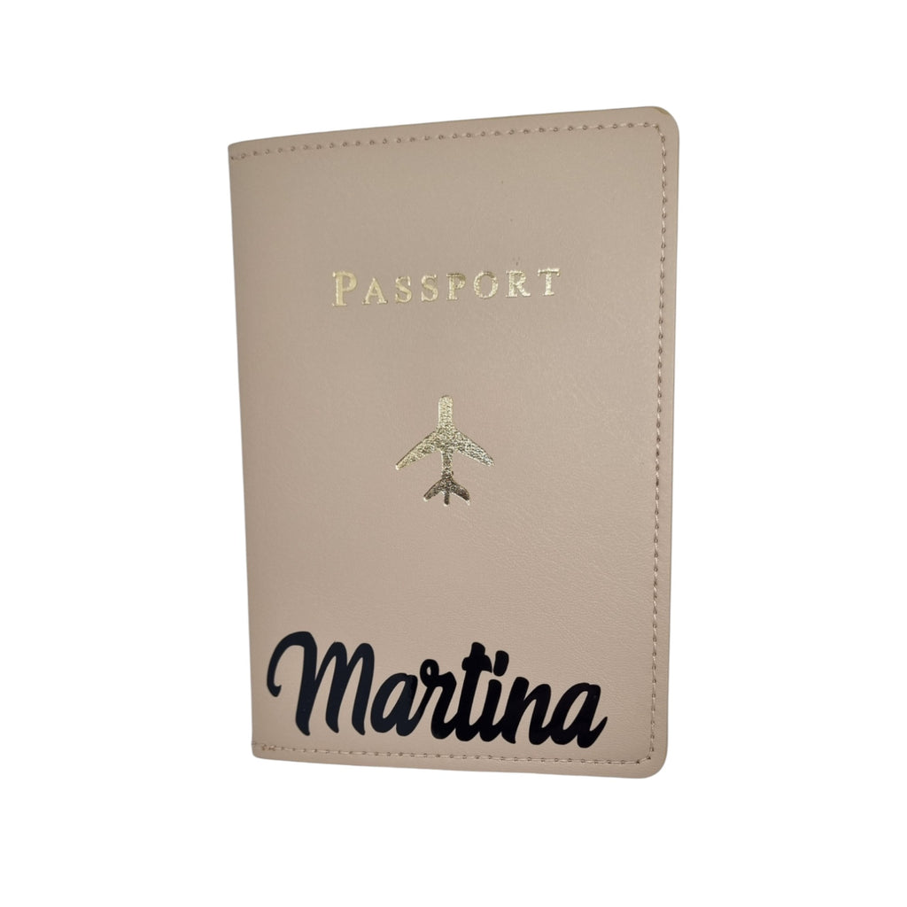 Porta passaporto con etichetta bagaglio personalizzato