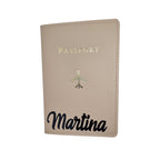 Porta passaporto con etichetta bagaglio personalizzato