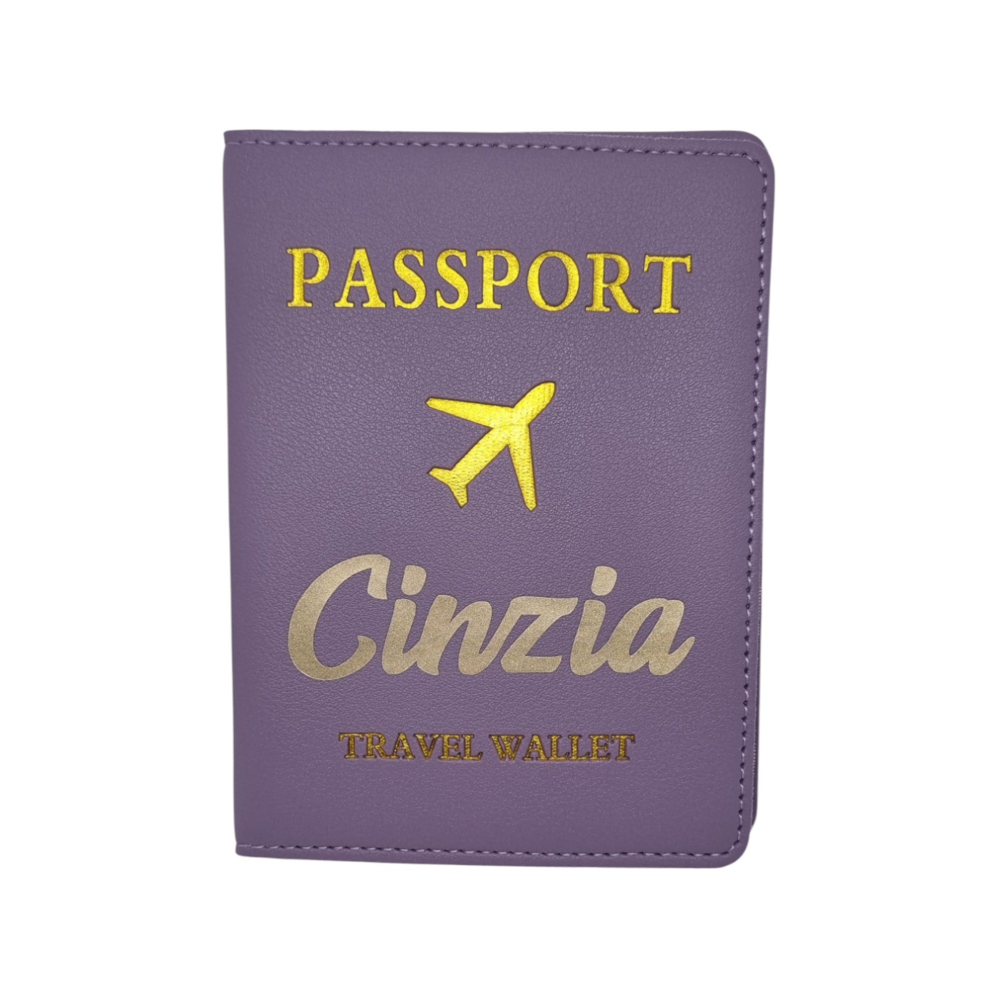 Porta passaporto con etichetta bagaglio personalizzato