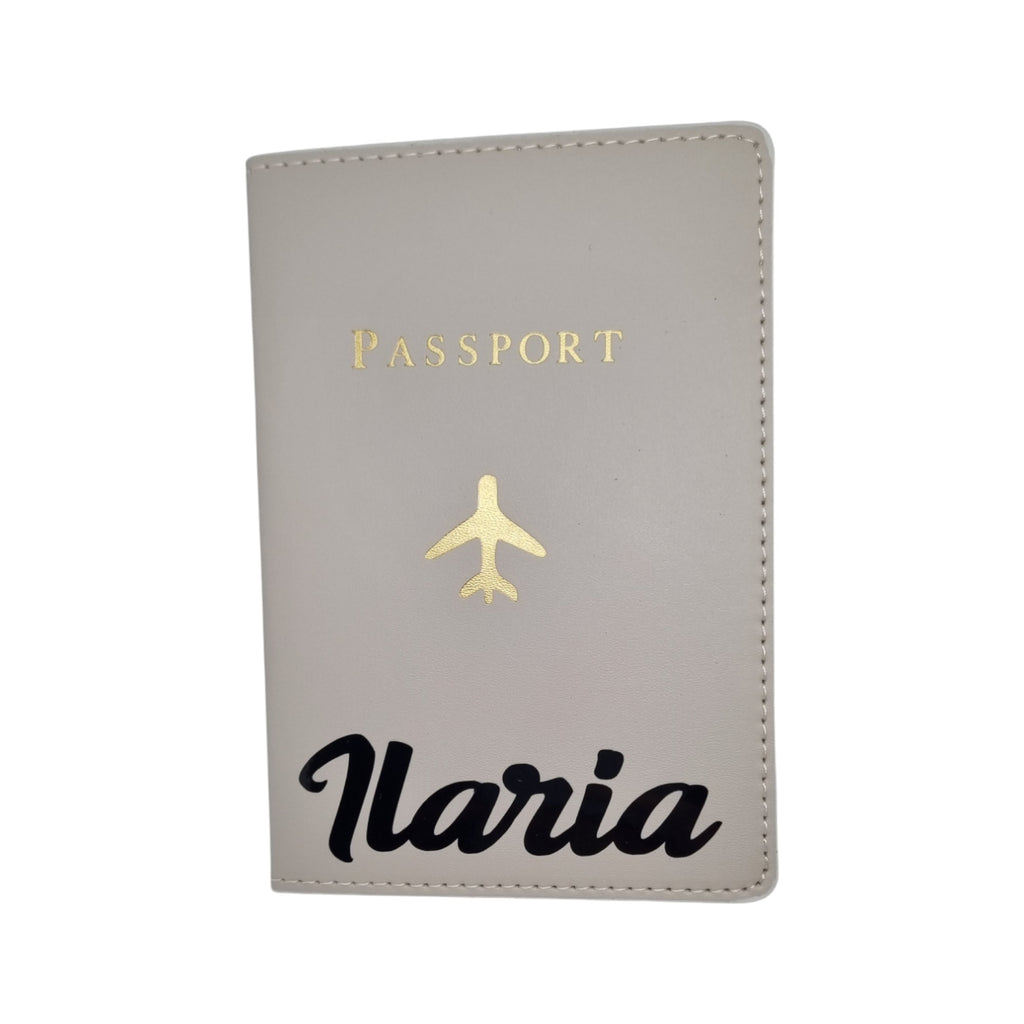 Porta passaporto con etichetta bagaglio personalizzato