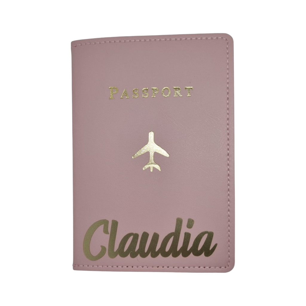 Porta passaporto con etichetta bagaglio personalizzato