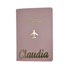 Porta passaporto con etichetta bagaglio personalizzato