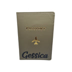 Porta passaporto con etichetta bagaglio personalizzato