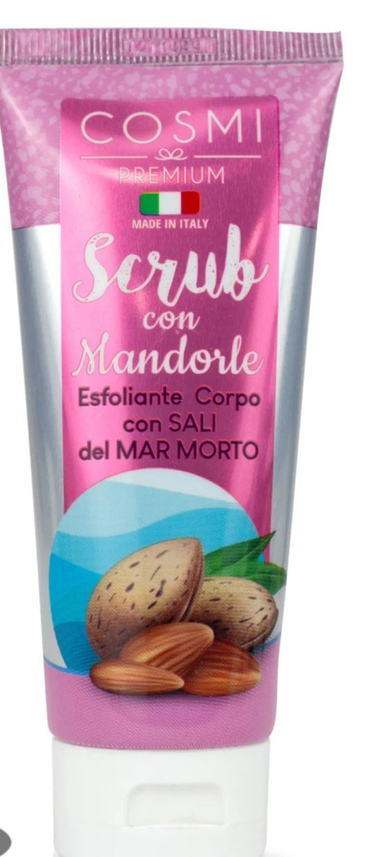 COSMI Premium – Scrub Corpo con Mandorle e Sali del Mar Morto (Esfoliante Nutriente & Vellutante)