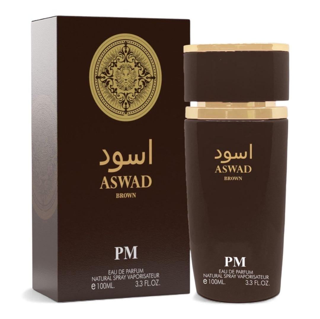Profumo Arabo unisex ASWAD BROWN Ambrato Speziato Eau de Parfum Unisex Oud & Vaniglia 100ml