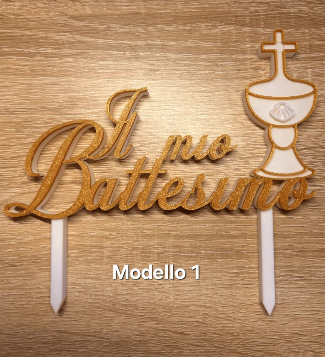 Topper per torta "Il mio Battesimo"