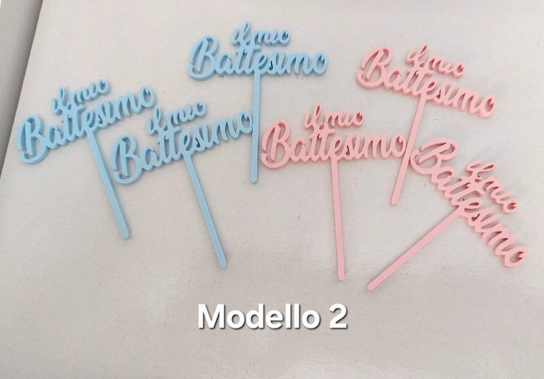 Topper torta Battesimo