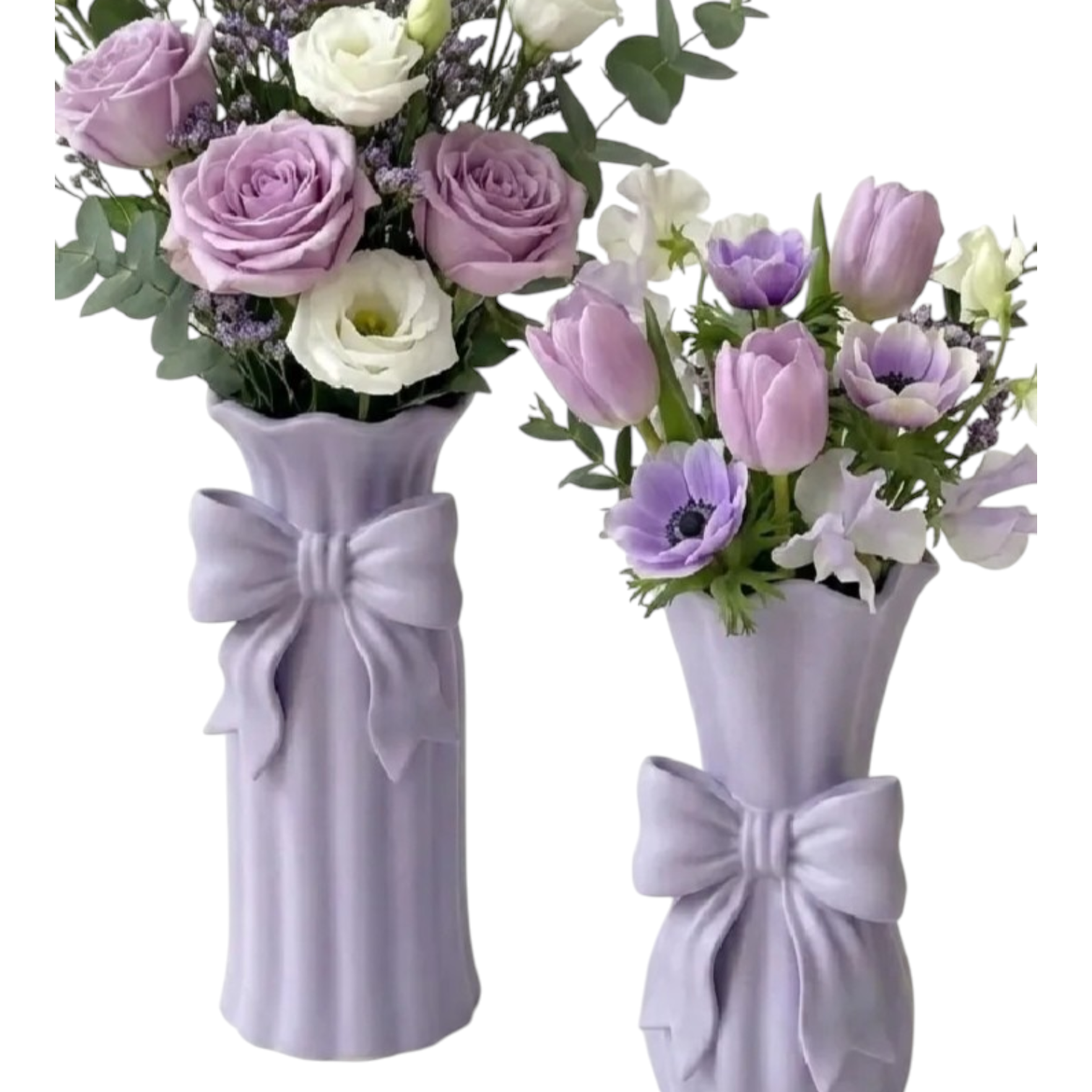 Set Vasi Decorativi con fiocco - Eleganza che fiorisce