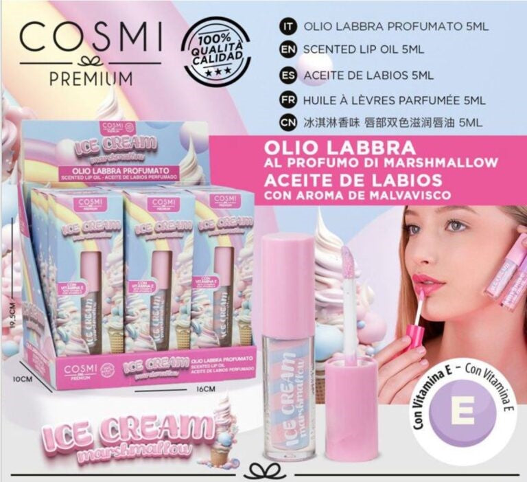 Olio labbra bicolore 5 ml Marshmallow Cosmi Make Up