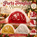 Portatovaglioli Natalizio Traforato "Renna e Stelle" - Bianco Elegante