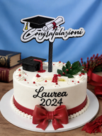 Cake Topper Laurea "Congratulazioni"