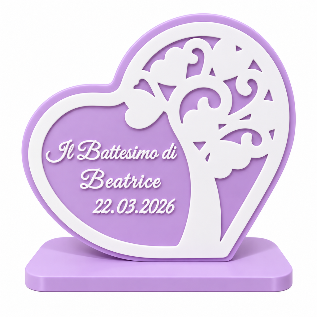 Bomboniera Battesimo "Albero della Vita" in Stampa 3D – Personalizzabile