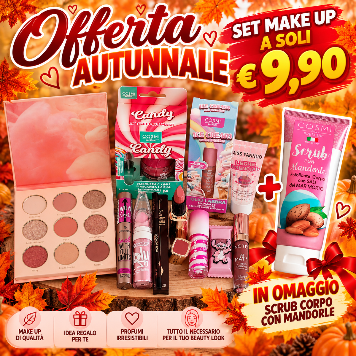 Set Make Up Completo a soli 9,90 € + Scrub Corpo in Omaggio!
