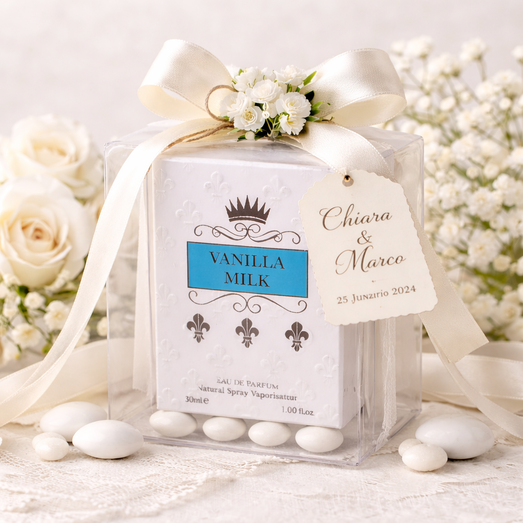 Profumo "Vanilla Milk Bianco Latte" - Bomboniera Elegante Personalizzato