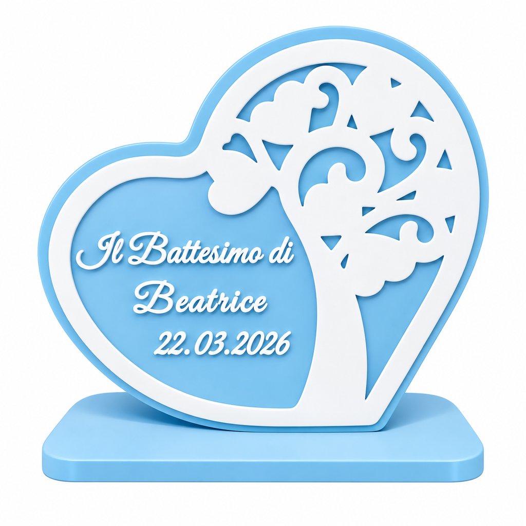 Bomboniera Battesimo "Albero della Vita" in Stampa 3D – Personalizzabile