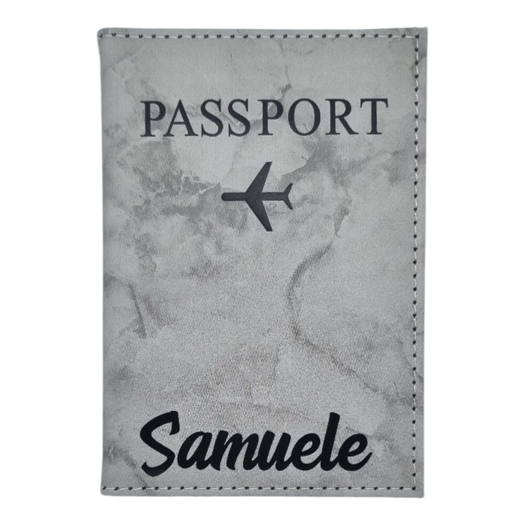 Porta passaporto uomo personalizzato con nome