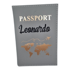 Porta passaporto uomo personalizzato con nome