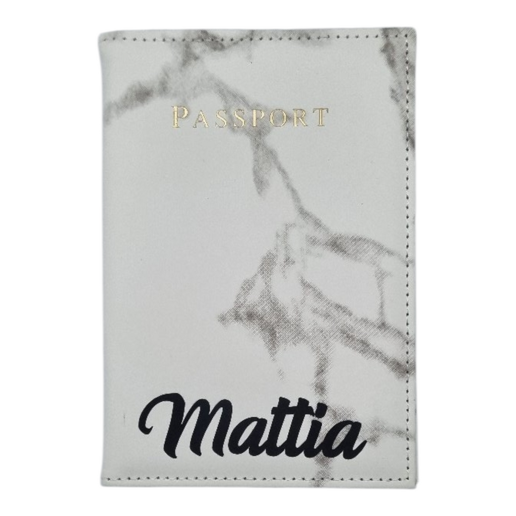 Porta passaporto uomo personalizzato con nome