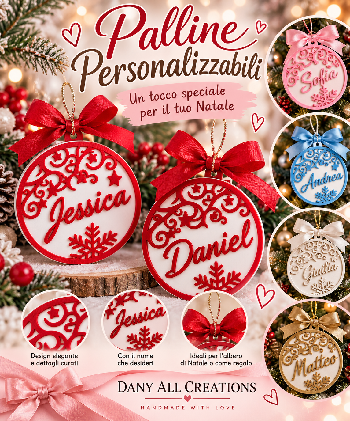 🎄 Pallina Natalizia Personalizzata con Nome