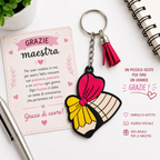 💖 Regalo Maestra Originale – Portachiavi Farfalla