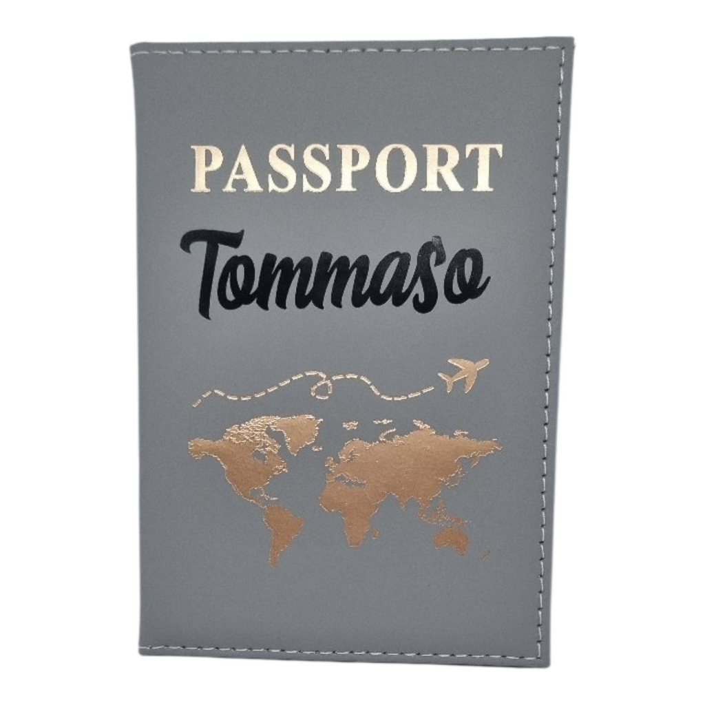 Porta passaporto uomo personalizzato con nome