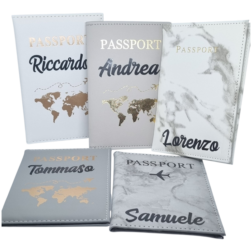 Porta passaporto uomo personalizzato con nome