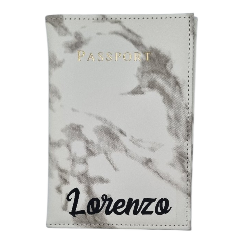 Porta passaporto uomo personalizzato con nome