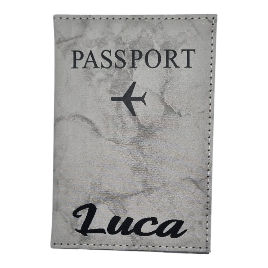Porta passaporto uomo personalizzato con nome