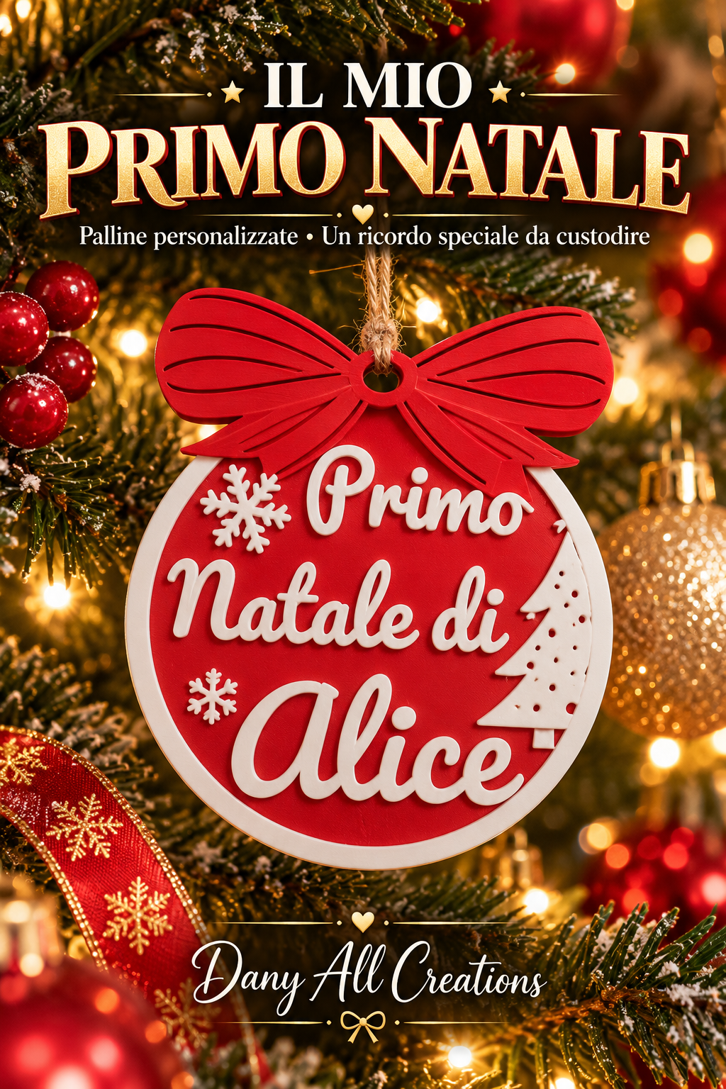 Pallina di Natale Personalizzata – Il Mio Primo Natale